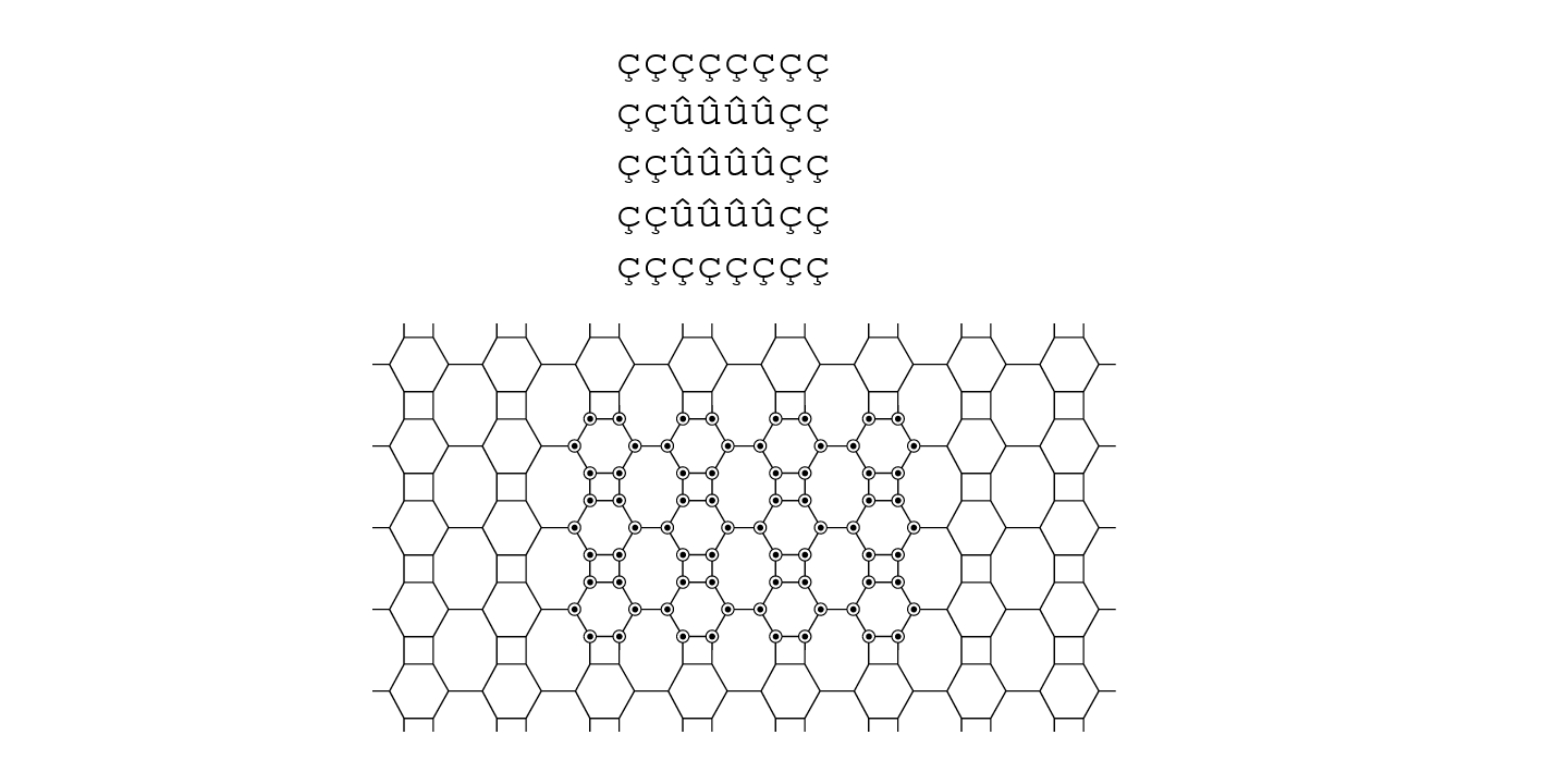 Example font Hex Braille #2